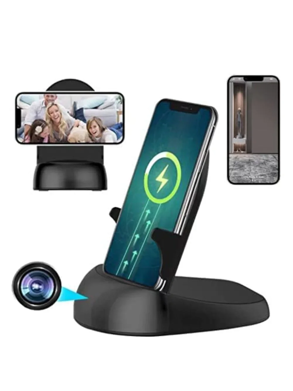 Dome Security Camera w/Wireless Charger Indoor Pet/Baby Monitoring 2.4/5GHz New